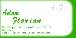 adam florian business card